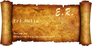 Erl Rella névjegykártya